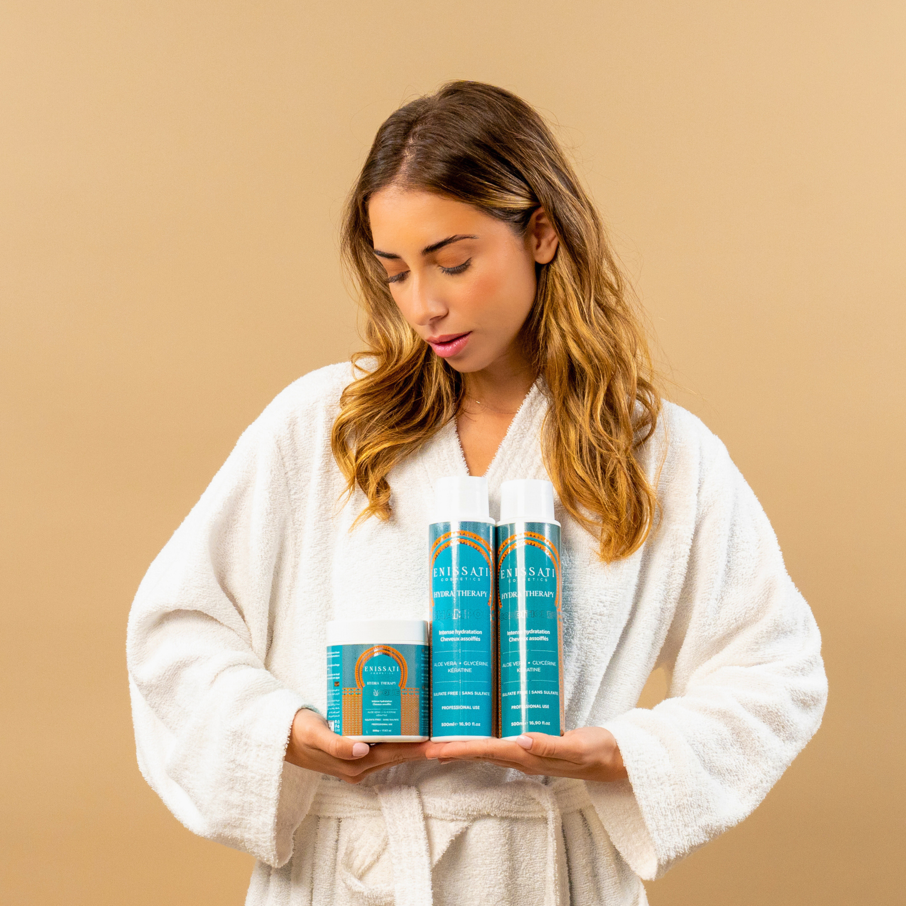 Gamme complète Hydra Therapy - Shampoing, masque, conditionner, protecteur thermique et sérum