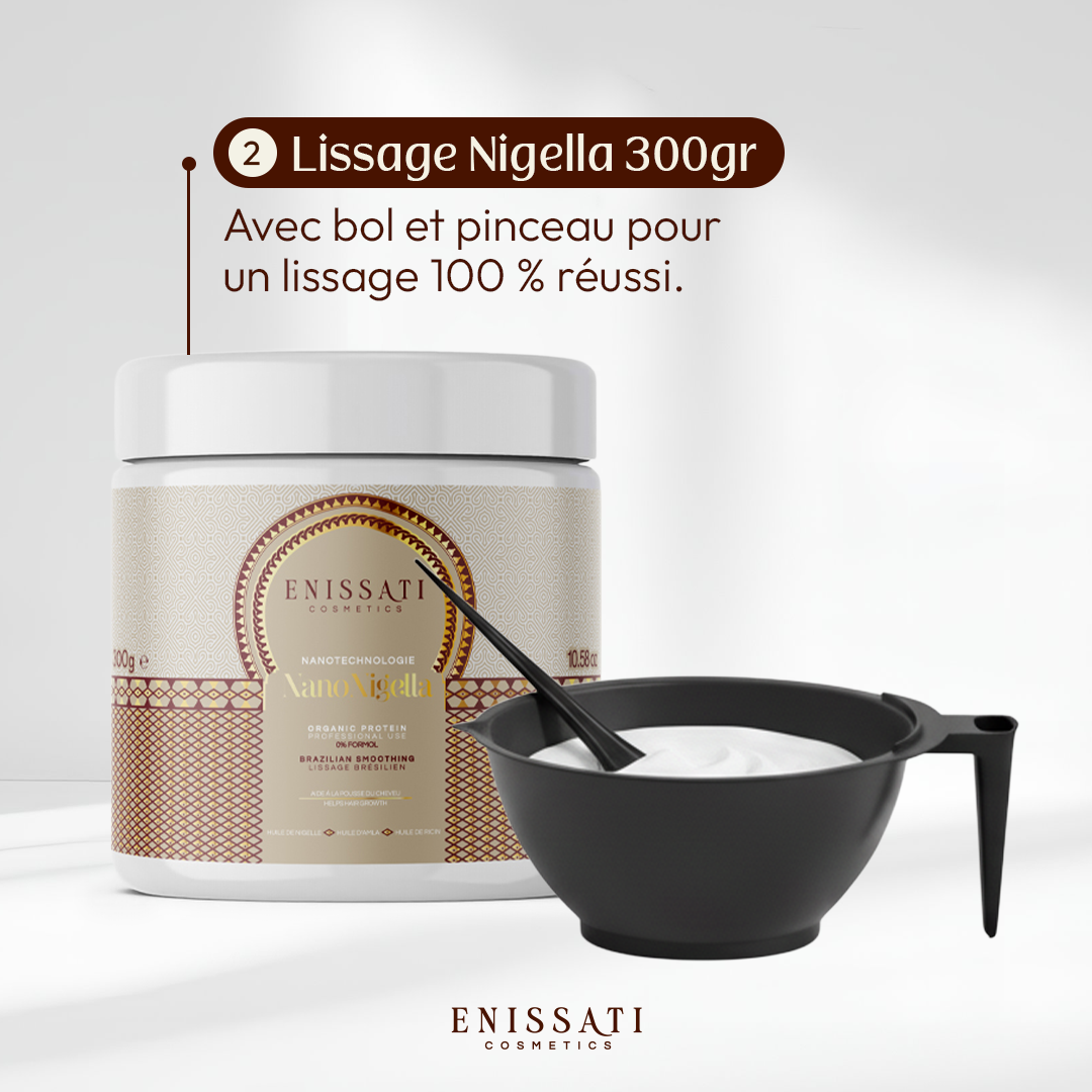 Votre Premier Kit de Lissage + Lisseur Professionnel - Gamme Nigella Therapy