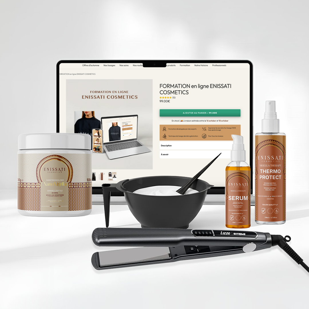 Votre Premier Kit de Lissage + Lisseur Professionnel - Gamme Nigella Therapy