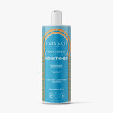 Un flacon d'après-shampoing Hydra Therapy d'Enissati Cosmetics au design bleu et or. Formulé à base d'aloe vera, de glycérine et de kératine pour une hydratation intense, il offre des résultats dignes d'un salon de coiffure, idéal pour celles qui envisagent un lissage brésilien. 570 ml (19,10 fl.oz).  Idéal pour ceux qui recherchent un lissage brésilien et explorent enissati avis.