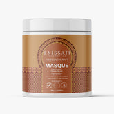 Un pot cosmétique blanc étiqueté ENISSATI COSMETICS Nigella Brazilian Smoothing avec un motif doré et beige repose sur un fond blanc, idéal pour ceux qui recherchent un lissage brésilien et explorent enissati avis.